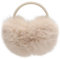 ZLYC Klassischer Damen Kinder Mädchen Verstellbarer Winter Ohrenschützer Ohrenwärmer mit Molton-Haarreifen(Großes Beige)