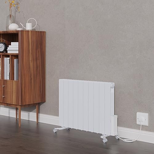 Warmehaus Oil Filled Radiator Smart WiFi Connection, 10 Fins Portable Electric Heater with Daily & Weekly Timer, Adjustable Thermostat, Energy Efficient 575x855mm 1800W
