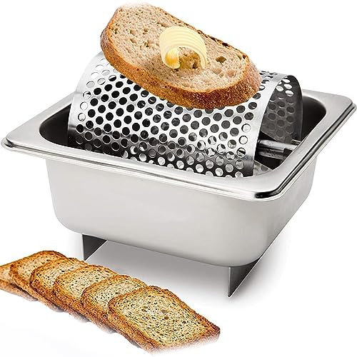 Rouleau à beurre en acier inoxydable 304 – Peut contenir 1 020,6 g de beurre – Facile à nettoyer – Rouleau à beurre manuel avec design de rouleau perforé – Rouleau à beurre pour poêle à frire pour