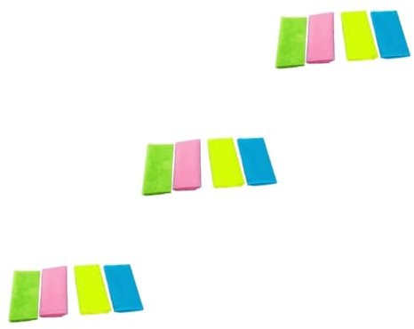 FRCOLOR Lot De 3 Serviettes De Bain Brosses Exfoliantes Brosses Pour Le En Nylon Usage Familial Séchage Rapide Jaune Et Vert 4 Pièces X 3