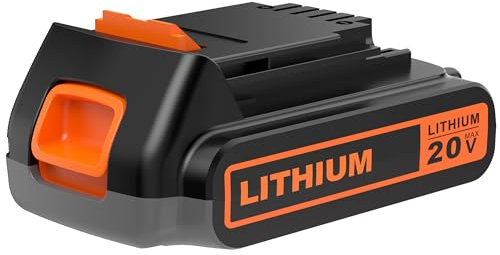 BULL-TECH Batterie Black and Decker 20 V max 2,0 Ah 20 V, compatible avec tous les outils Power 20 V Black et Decker Power+