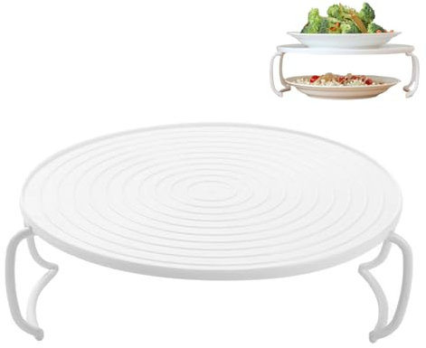 Rejilla Para Microondas, Bandeja Para Horno Microondas, Rejilla Para Cocinar Al Vapor, Placa Para Microondas Con Patas Plegables, Soporte Para Bandeja De Cocción Al Vapor, Bandeja Redonda Plegable Par