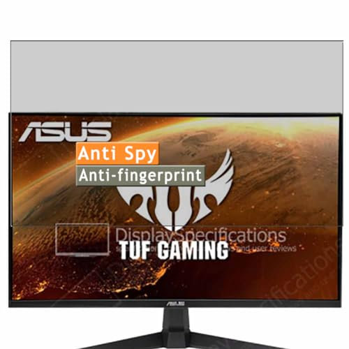 Vaxson TPU Pellicola Privacy, compatibile con Asus TUF Gaming VG277QY1A 27 Monitor, Screen Protector Film Filtro Privacy [Non Vetro Temperato]