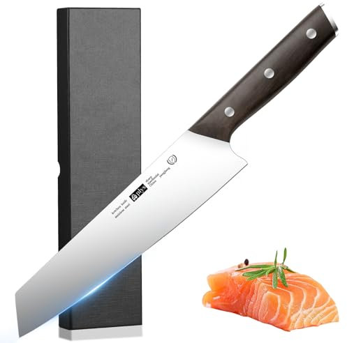 Plys Couteau Japonais Professionnel Kiritsuke Couteau de Cuisine 22cm Ergonomique Manche en Bois