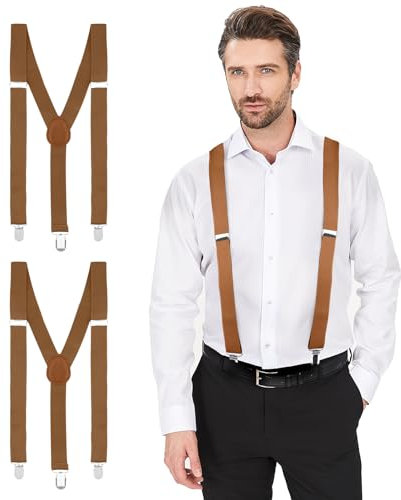Yetuab Hosenträger für Herren - Extra Stark, Breit, Schwarz