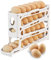 SIRUITON Large Capacity 4 Tier Egg Holder Storage for Fridge, 2025 New Automatic Scrolling Space-Saving Egg Tray, Safe Storage of 30 Eggs for Fridge, Kitchen (White)