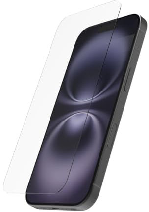 Hama Handy Schutzglas iPhone 16 (Displayschutz ultraklar Anti-Fingerprint, Montagehilfe, Vollschutz 9H ultradünn, case-friendly, kratzfest, Displayschutzglas iPhone stoßfest)