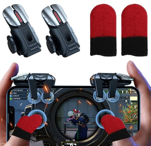 ZOMKIFA Mobile Trigger Controller gâchettes L1R1 L2R2 Manette pour PUBG Telephone Portable Android iPhone iOS