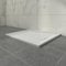 Aquariss SMC Slate Effect Shower Enclosure Tray 1000x800mm Rectangular Wetroom Shower Base White