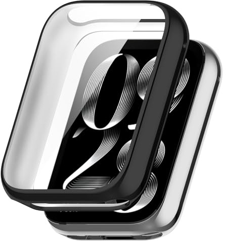 Funda compatible con Xiaomi Smart Band 9 Pro, protector de pantalla flexible de TPU resistente a los arañazos, carcasa protectora para Xiaomi Smart Band 9 Pro Smartwatch (negro)