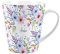 Customisable Floral Gift Mug - Blue & Purple Flowers Small Latte Mug - Ceramic Tea/Coffee Cup Personalised Presents for Her