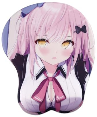 YlobdolY Tapis de Souris de Support de Porte - Poignet Anime 3D Tapis de Souris de Jeu, Mignon Doux Sexy Cartoon Beauty Big Buste Silicone Repose - Poignet Tapis de Souris 5