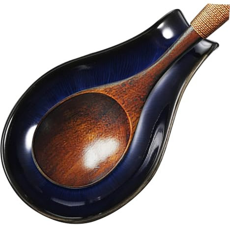 PRETYZOOM Élégant Bol À Dessert en Forme De Cuillère Aetizer Repose-ustensiles De Cuisine Plat De Service Multi-usages