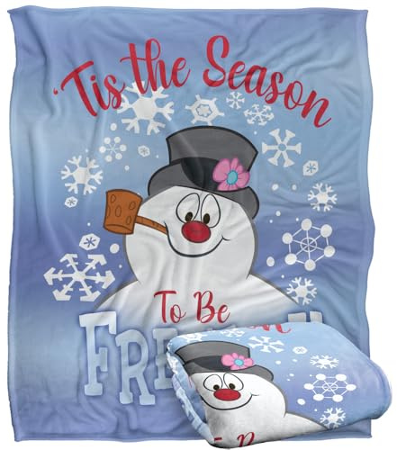FROSTY THE SNOWMAN Blanket, 152 x 127 cm Frosty Season for Freezin' Silky Touch Super Soft Throw Blanket
