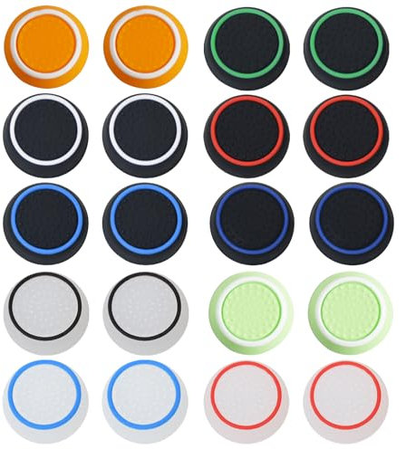 20 Stück Ps5 Controller Sticks,Ps5 Controller Zubehör,Joystick Sticks Kappen Caps,Thumbsticks Für Grips,Daumengriffkappen,Dualsense,Kompatibel Mit Silikon-Joystick,Für Xbox One Series
