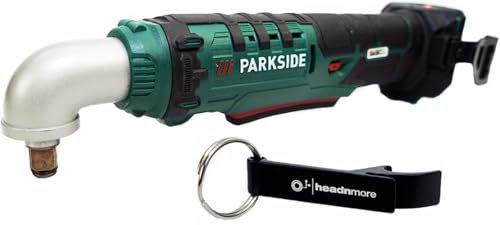 HEADNMORE® Set con il cacciavite a percussione angolare a batteria Parkside® 20 V 1/2 pollici PAWS 20 A1 e il portachiavi HEADNMORE® (senza batteria)