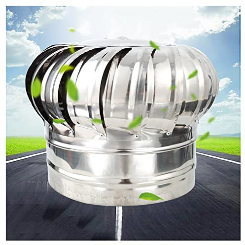 Generisch Stainless Steel Turbine Fan with Rotating Chimney Lid Spinner Anti Downwind Chimney Hood 100mm Durable and Weatherproof Chimney Lid for Efficient Ventilation