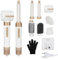 AirStyler 7 In 1, 110000RPM Haartrockner Warmluftbürste Set Schnelltrocknend, MultiHaarstyler Mit 7 Aufsätze, Trocknen, Glätten, Locken, Volumengeben, Massieren Kopfhaut, Ionen Pflege (weiß)