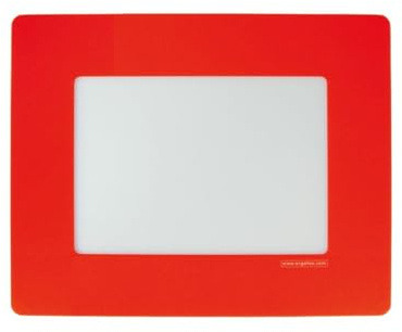 ORGATEX LongLife Bodenmarkierungsfenster, DIN A4, Rot, 10 Stück | Selbstklebendes PVC-Fenster; Klarsicht für Barcodes und Belege; strukturierte Oberfläche; für Lager und Produktion