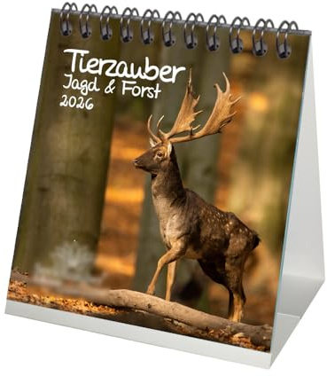 Seelenzauber Tierzauber Jagd & Forst Tischkalender 10cm x 10cm für 2026