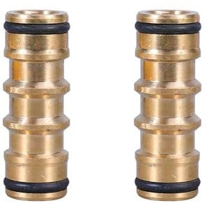 YUEHNEOM Messing Doppelte männliche Schlauchverbinder Gartenschlauch Hahn Doppelte männliche Schlauchendverbinder Schlauch Rohrverbinder für Join Garten Schlauch Rohr Rohr