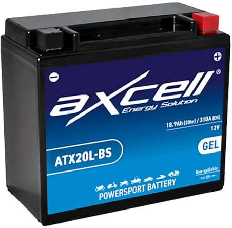 AXCELL Batterie 12V YTX20L-BS GEL 51891 passend für Harley-Davidson FXST 1450 Softail Standard 2000-2004