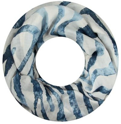 Majea Damen Loop Schal Schlauchschal Halstuch (880027) (blau 13)