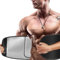 JiaYouLC Women Men Sweat Belt for Weight Loss Adjustable Back Lumbar Support Waist Trimmer Trainer Sauna Effect Fat Burner Girdles Belt for Exercise Workout Sports (Black + Silver, L)