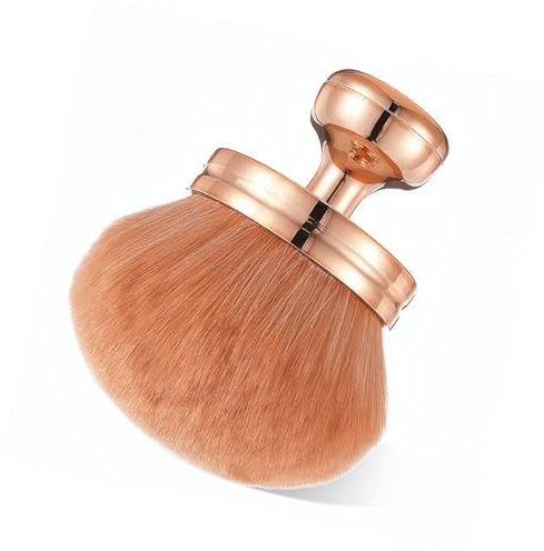 Extra Großer Körper Make up Pinsel,74 mm Breiter Kabuki-Pinsel für Selbstbräuner, selbstbräuner Puderpinsel,Schminkpinsel für Foundation, Rouge, Gesicht, Beine (Roségold)