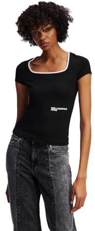 KARL LAGERFELD Milano Piping Short Sleeve T-Shirt L