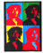 Rastogi Handicrafts Bob Marley, Hendrix Gitarre, 101,6 x 76,2 cm, Wandteppich, dekoratives indisches Wohnheim-Dekor, Baumwolle, mehrfarbig (RH-152)