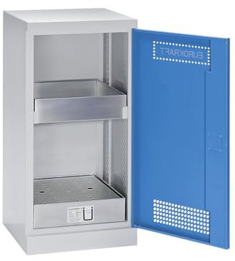 eurokraft pro | Umweltschrank | Beistellschrank, 2 Wannenboden, HxBxT 1000 x 500 x 500 mm
