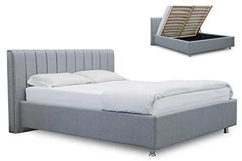 ES Design 08 Polsterbett Antony mit 5 Jahren Garantie, EIN hochwertiges Bett, Lattenrost und Stauraum (200 x 200 cm)