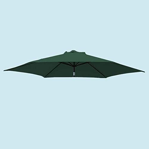 Green Bay Replacement Fabric Garden Parasol Canopy Cover for 2.5m 6 Arm Parasol - Green
