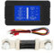 Battery Monitor, PZEM-015 0-200V 0-300A LCD Display Battery Current Voltage Power Energy Capacity Impedance Tester Checker with 300A Shunt(with 015 English 300A Shunt)