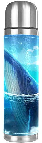 Whale Thermoskanne aus Edelstahl, isoliert, 500 ml 26x6.7cm/10.2x2.6 in Style01