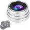 Lente de la cámara Lente de 35 mm F1.6-16 Lente CCTV Montura C Lente de Gran Apertura para NEX M 4/3 FX, Foco Manual Micro Lente única Lente de Marco Aps-c(Plata)