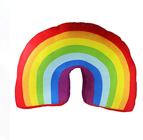 Poitemsis 13.7 Rainbow Pillow For Girls Kids Bed Decoration Cushion Arch Shaped Stuffed Plush Sofa Chairs Throw Pillows