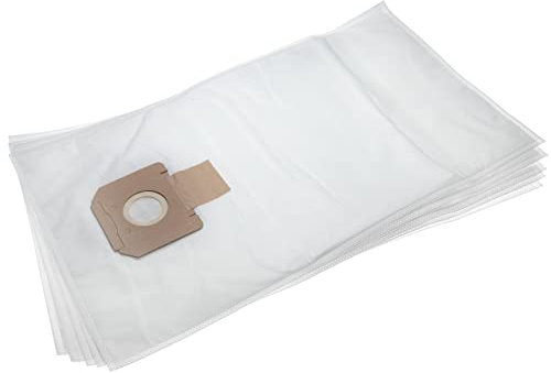 vhbw 5x sacchetti compatibile con Bosch GAS 55 M AFC Professional aspirapolvere - in microfibra, 70,2cm x 40cm, bianco