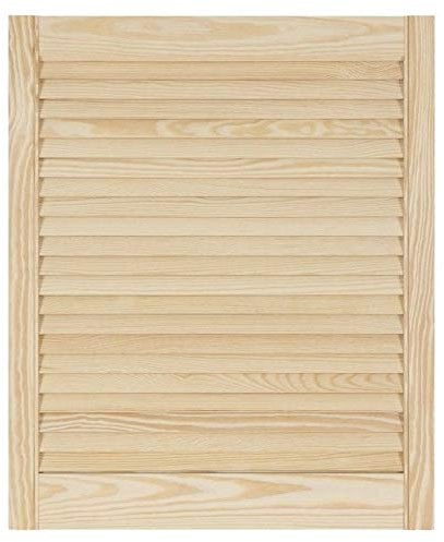 Louvre Door – Pine Wood – Vented Open – Ready to Paint Internal Louvre Cupboard Doors – Slatted Wardrobe Doors – Various Sizes (720mm (28.4) Height, 594mm (23.4) Width)