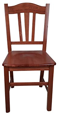 Sedia Silvana, in Legno Massello, Vari Colori e Sedute Disponibili, 100% Made in Italy (Massello, Ciliegio)