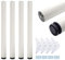 sossai® Premium Tischbeine TBWH | höhenverstellbar | Farbe: weiß | 4 Stück | Höhe: 110 cm (1100 mm) einstellbar +2cm | Montagezubehör inklusive