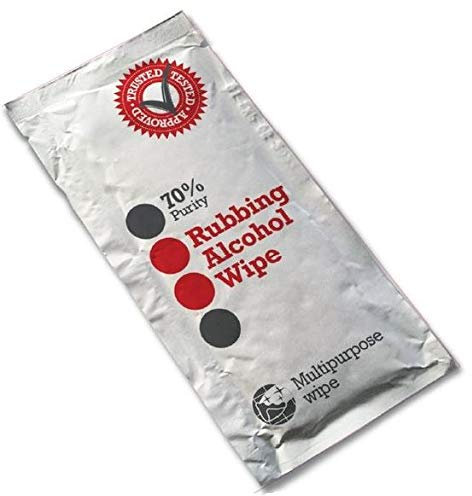 6 x Leecroft 70% Purity Isopropanol Rubbing Alcohol Wipe