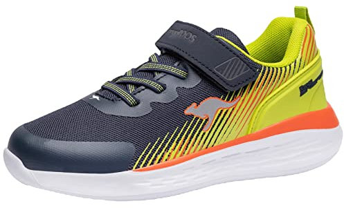 KangaROOS KQ-Unique EV Sneaker, dk Navy/Lime, 29 EU