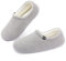 RockDove Pantofola da Donna in Pile Teddy con Schiena Chiusa per Interni, 42/43 EU, Grigio chiaro