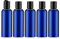 Botella de Viaje Vacía de 100ml, Recipiente a Prueba de Fugas, Botellas Rellenables con Etiqueta Para Champú, Loción, Cosméticos (5 Piezas, Azul)