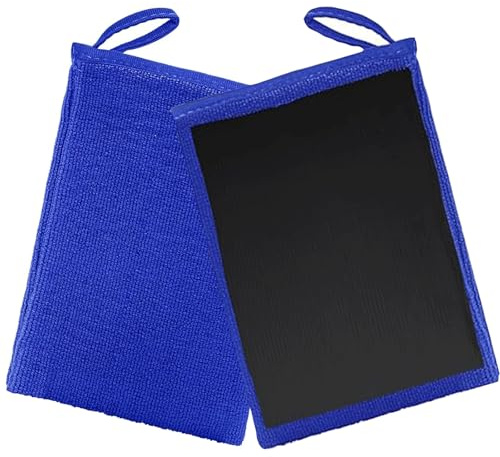 Anglecai Tonhandschuh, 2 Stück, Clay Bar Mitt für Autopflege, feines Handtuch, wiederverwendbarer Waschhandschuh für Autopflege und Polieren