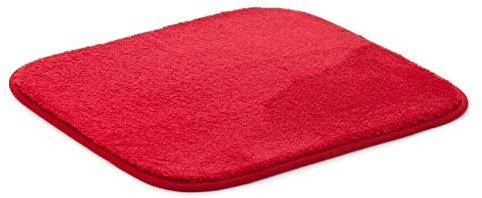 Gözze - Premium Rutschfester Badteppich, RIO, 100% Microfaser, 50 x 45 cm - Rot