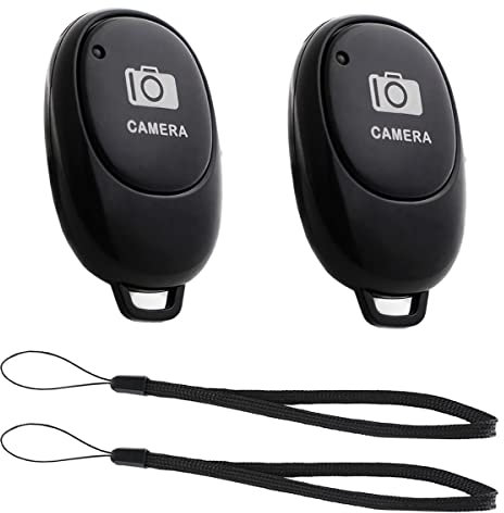 Anzhee Bluetooth Camera Photo Clicker 2 Sets Remote iphone Selfie Stick Control Button Tripod Shutter with for All IOS & Android Smartphones ipad