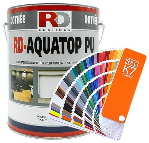 RD Coatings - Vernice liquida per legno, plastica PVC, metallo, colore bianco RAL9003, lucido, vernice colorata per interni ed esterni, resistente alle intemperie, poliuretano monocomponente